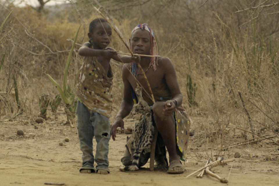 Two members of the Hadza tribe in Tanzania, who regularly fast between hunting for food. - Credit: National Geographic