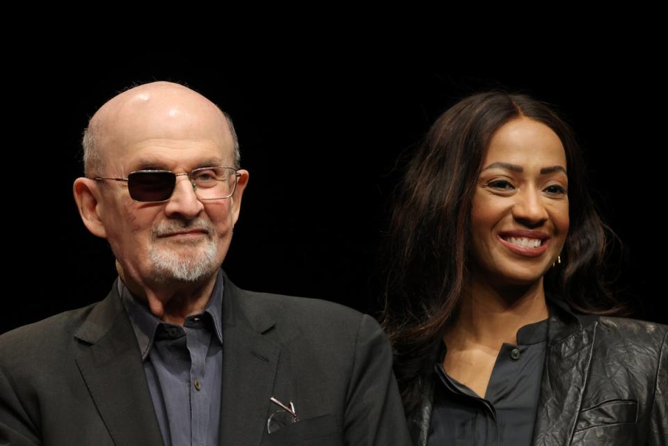 Salman Rushdie and his wife, Rachel Eliza Griffiths (Getty Images)
