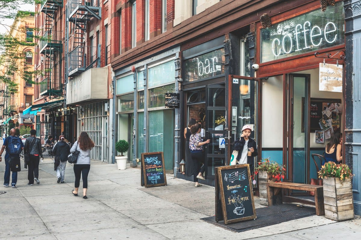 Bars and restaurants on Frederick Douglass Boulevard, Harlem (Getty)