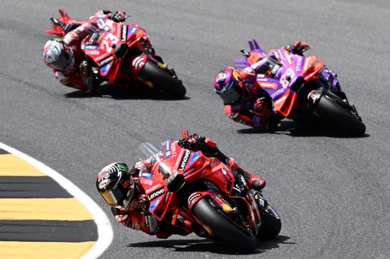 Francesco Bagnaia keeps championship leader Jorge Martin at bay at Assen (Marco BERTORELLO)