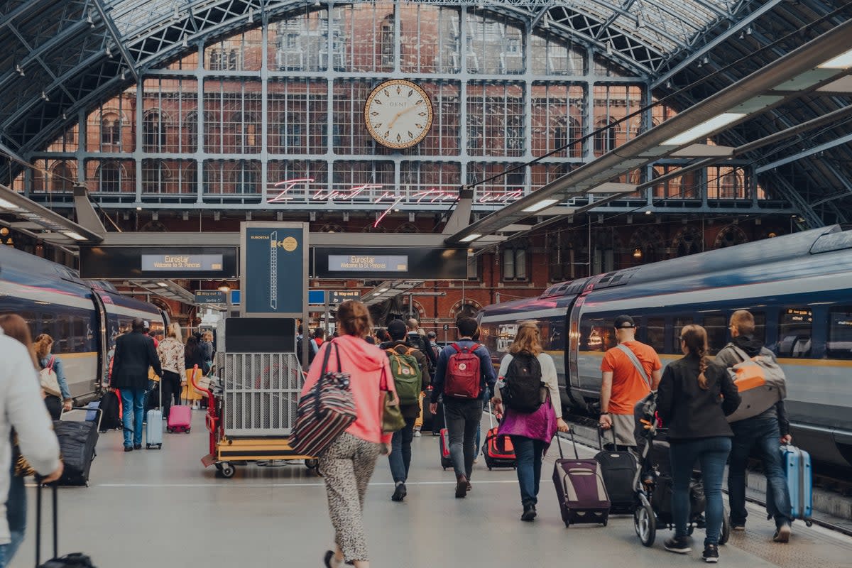 Passengers at St Pancras International station (Getty Images)