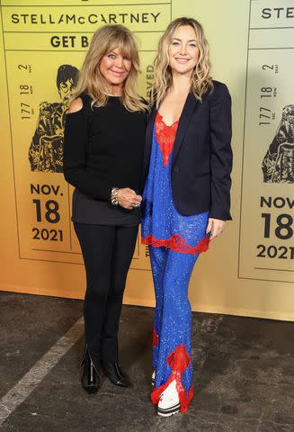 <p>Rich Fury/Getty</p> Goldie Hawn and Kate Hudson in 2021