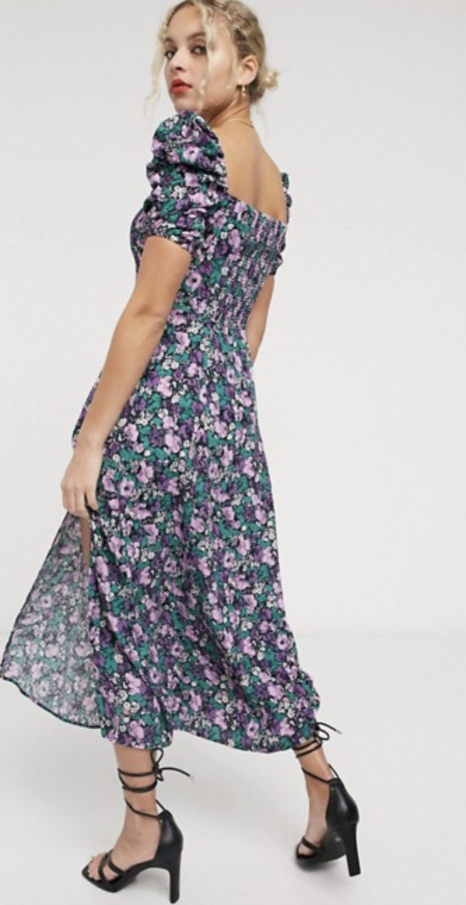 & Other Stories Miami Floral Midi Dress 