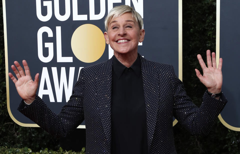 Ellen DeGeneres at the 2020 Golden Globes