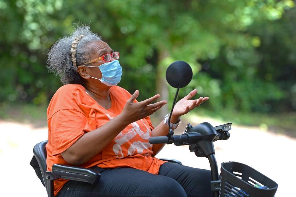 Leegraciea Lewis has been living in a hotel since November after losing her apartment. She is struggling to find an affordable, accessible apartment in Charlotte that’s close to her doctors.