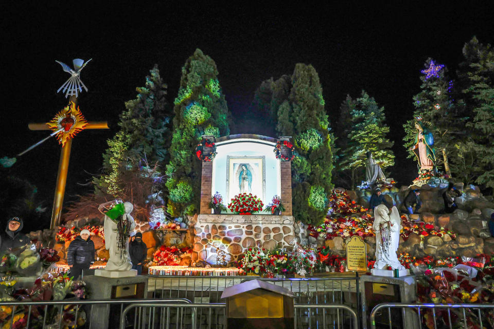 Image: An altar of Our Lady of Guadalupe is seen in Des Plaines, Ill., on Dec. 11, 2022. (Kamil Krzaczynski / AFP - Getty Images)