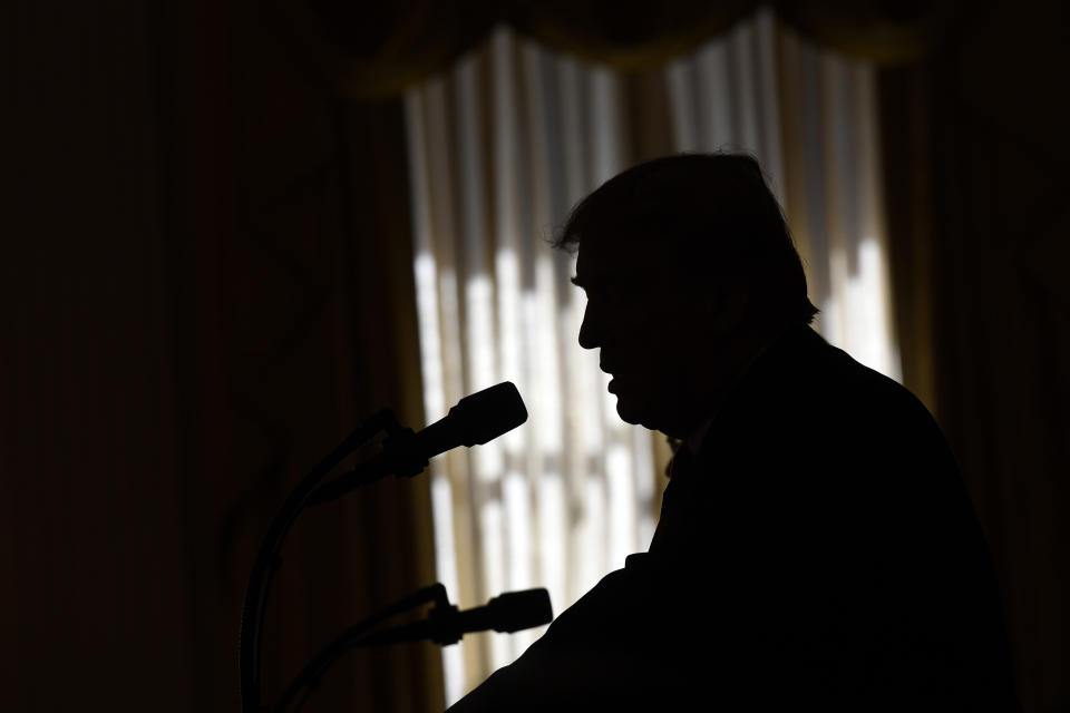President Donald Trump speaks during a news conference with Australian Prime Minister Scott Morrison in the East Room of the White House in Washington, Friday, Sept. 20, 2019. (AP Photo/Susan Walsh)