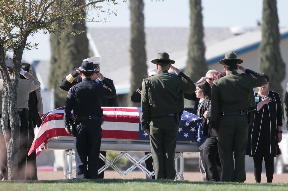 Funeral services were held Friday, March 29, 2019, for El Paso County Sheriff's Deputy Peter Herrera, who was fatally shot during a traffic stop.