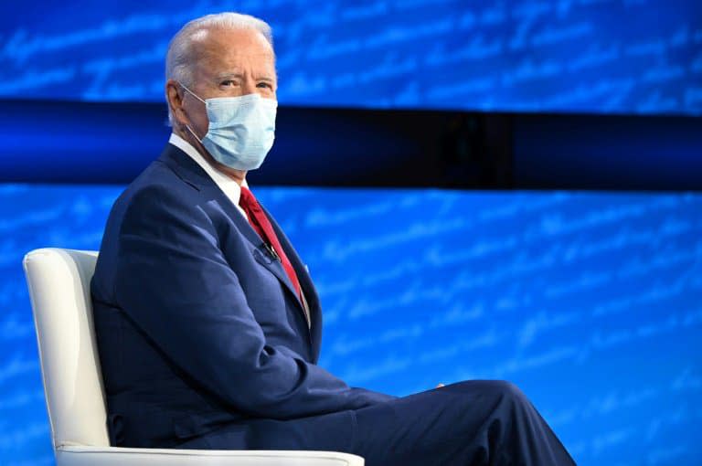 L'ancien vice-président démocrate Joe Biden, candidat à la présidentielle américaine, participe à un town hall sur ABC, le 15 octobre 2020 à Philadelphie, en Pennsylvanie - JIM WATSON © 2019 AFP