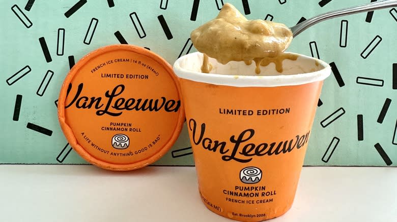 Van Leeuwen pumpkin cinnamon roll ice cream