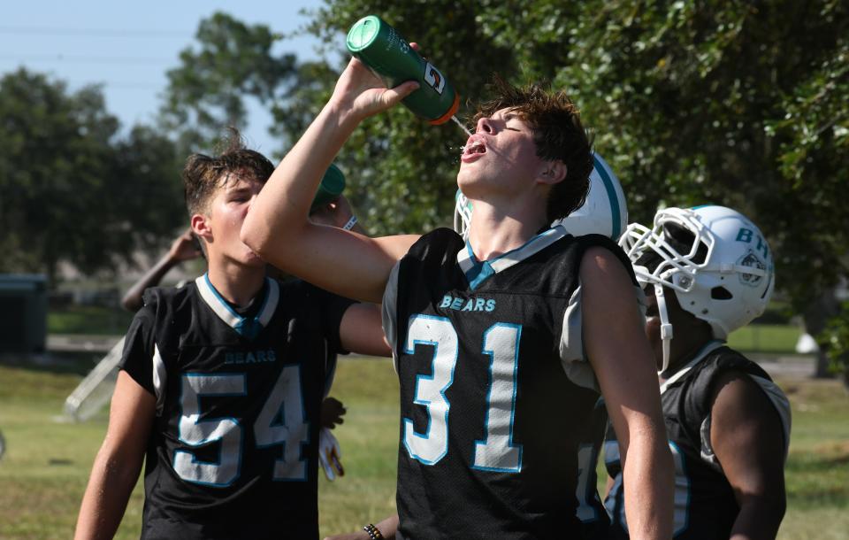 Afternoon football practice for the Bayside Bears football team in Palm Bay for the 2022 season.