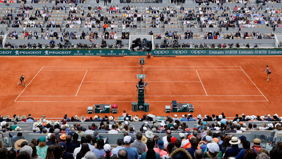 French Open organisers told employees to fill up the corporate seats for the women's final. Pic: Getty