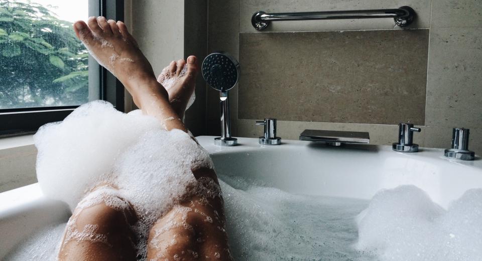 Taking a bath an hour and a half before your bedtime can help you sleep, says a new study [Image: Getty]