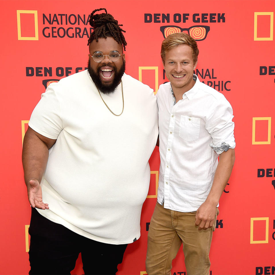 Jeff Jenkins and Bertie Gregory attend the National Geographic and Den of Geek San Diego Comic-Con 2023 Party on July 22, 2023 at Margaritaville in San Diego, California.