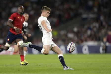 Rugby Union - England v France - QBE International - Twickenham Stadium, London, England - 15/8/15 England's Owen Farrell in action Action Images via Reuters / Henry Browne Livepic