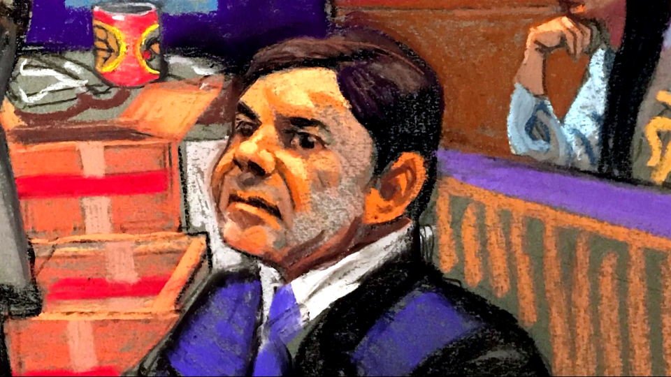 Court sketch depicts Joaquin 