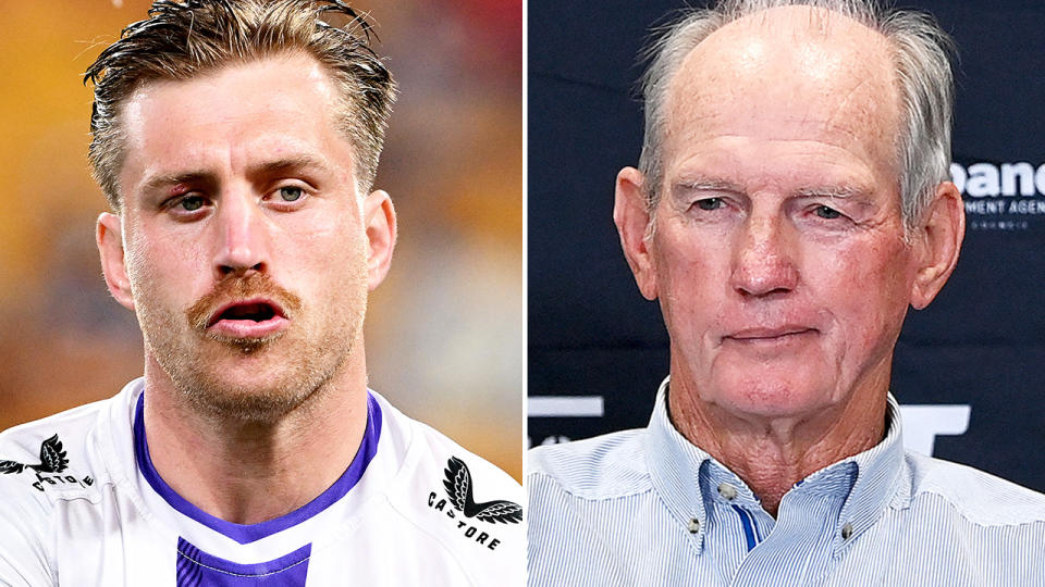 Wayne Bennett and Cameron Munster.