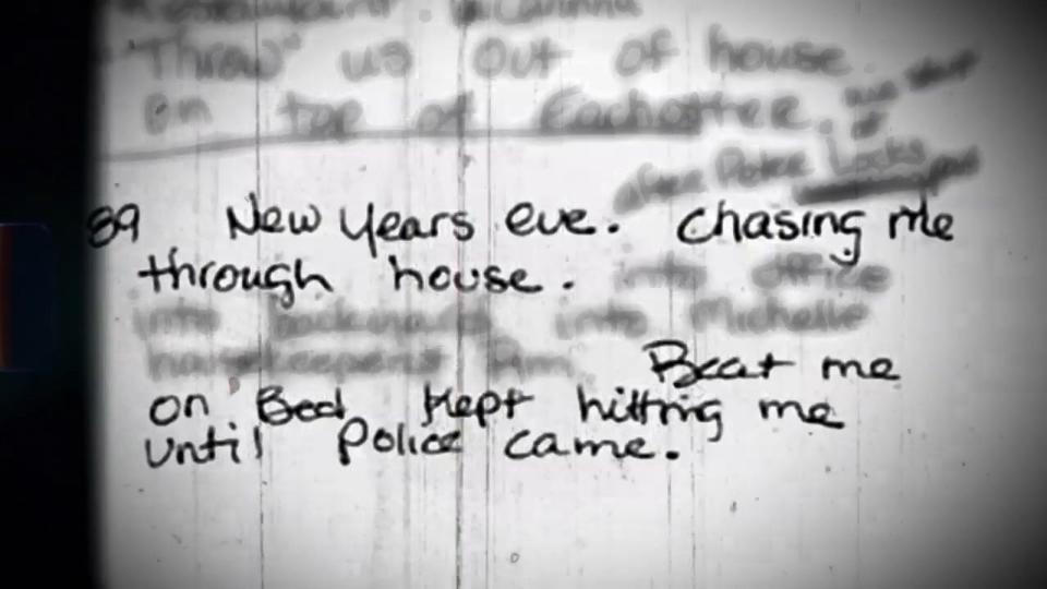 A diary entry Nicole Brown Simpson wrote about the night her husband was arrested for beating her at their home.