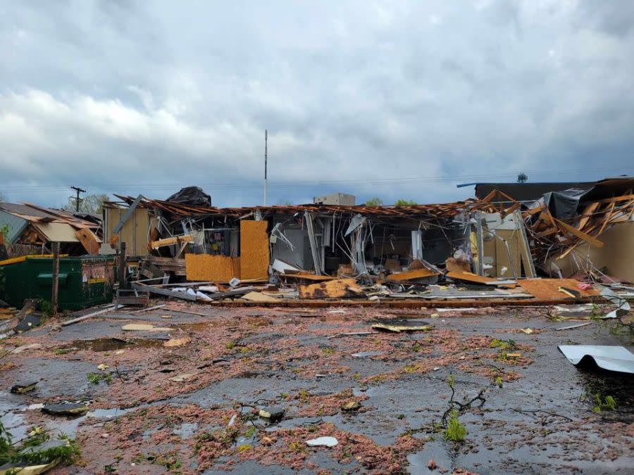 Damage in Portage on May 7, 2024. (Courtesy)