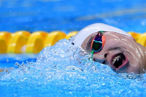 Controversial: China's Sun Yang, seen here in the final of the men?s 1500m freestyle at the 2018 Asian Games in Jakarta