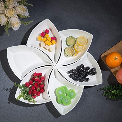 6) 6-Piece Lotus Flower Serving Platter