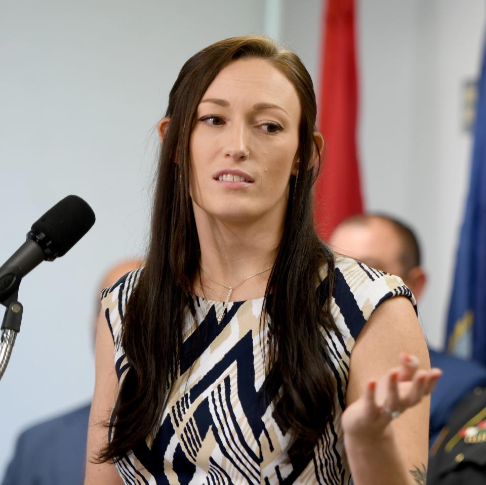 Ohio BCI Criminal Intelligence Analyst Samantha Molnar talks about the process behind a forensic facial reconstruction model she created of an unidentified man whose remains were found in Canton Township in 2001. The model was unveiled during a press conference Thursday at the Stark County Sheriff's Office.