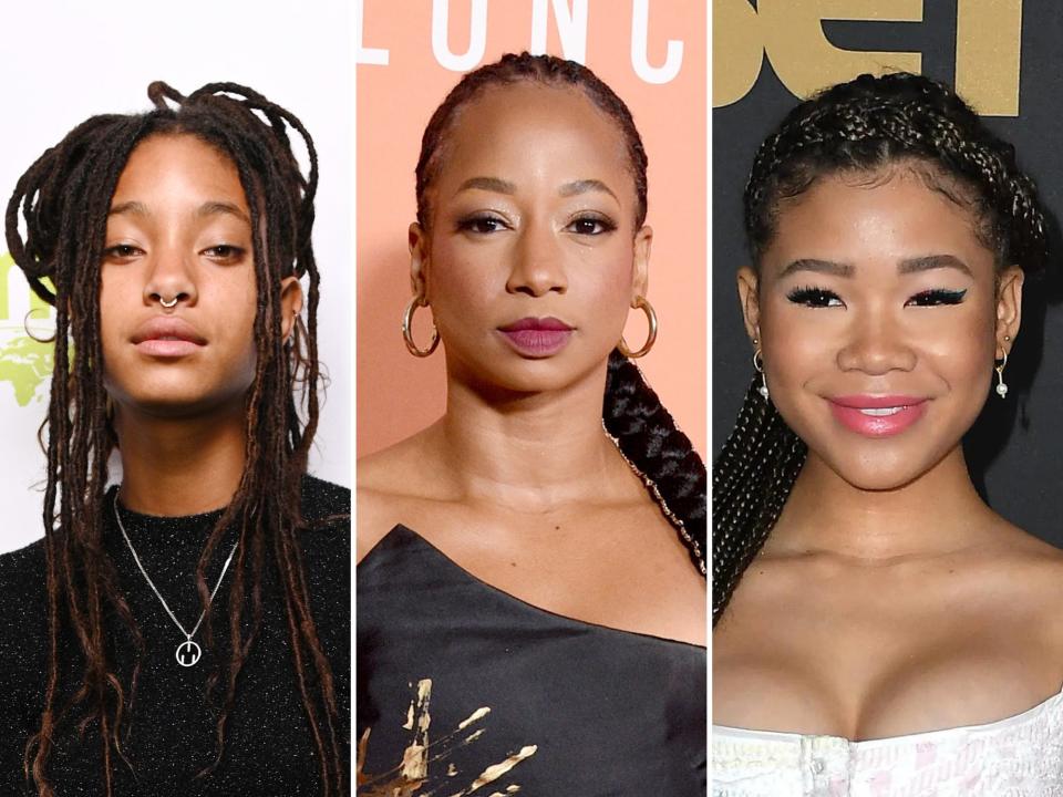 left: willow smith; center: monique coleman; right: storm reid