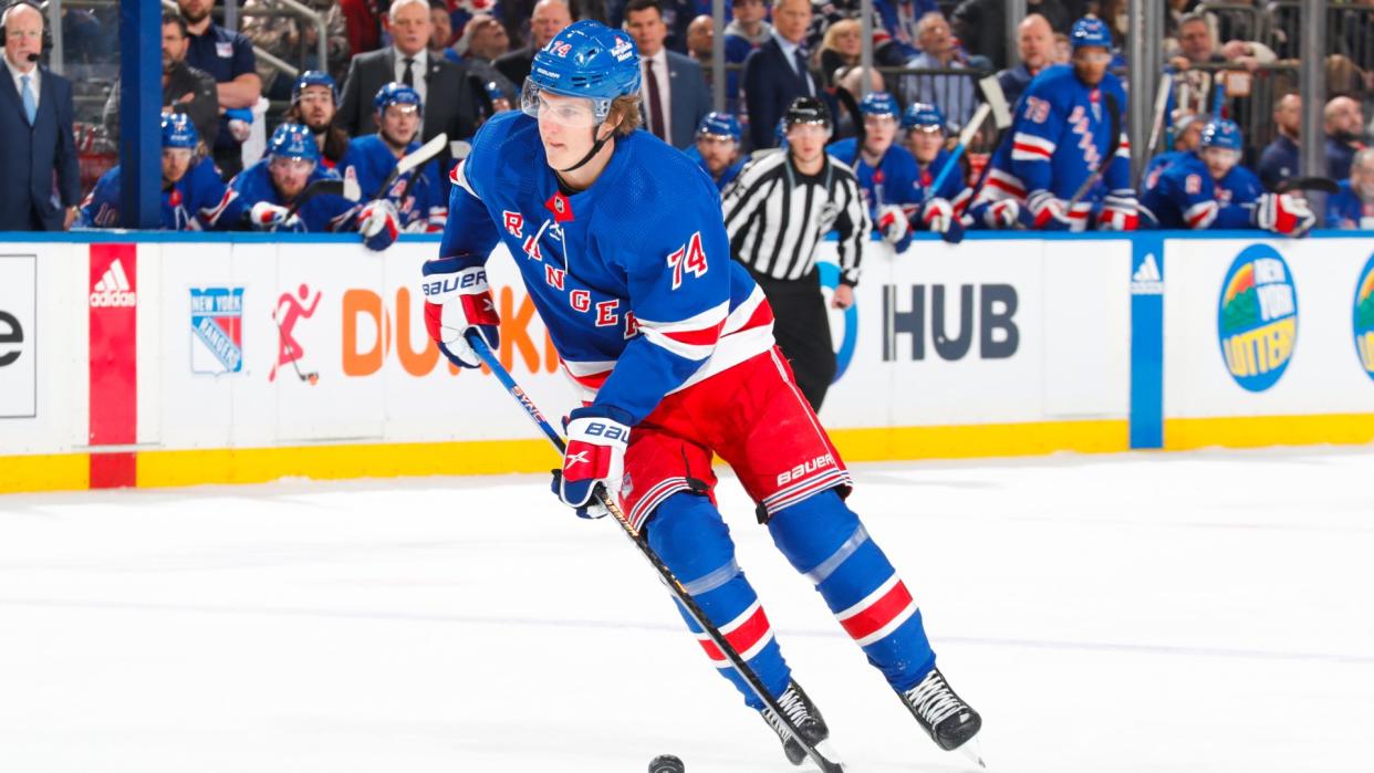 The New York Rangers traded 2018 lottery pick Vitali Kravtsov to the Vancouver Canucks on Saturday. (Getty Images)