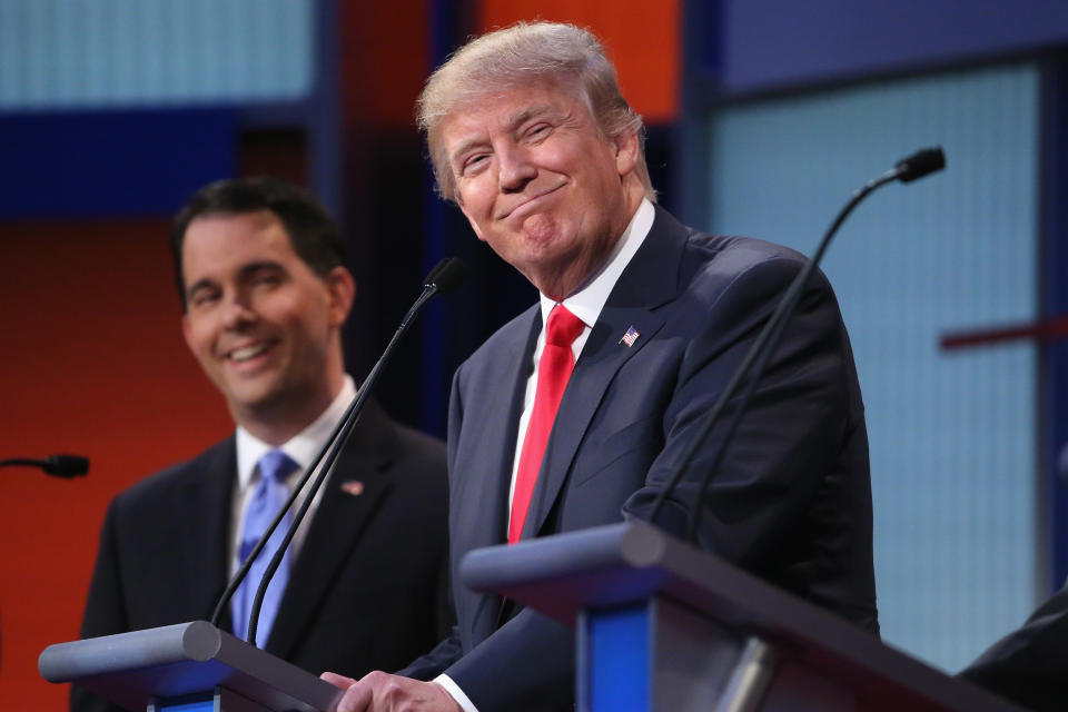 Donald Trump with Scott Walker 