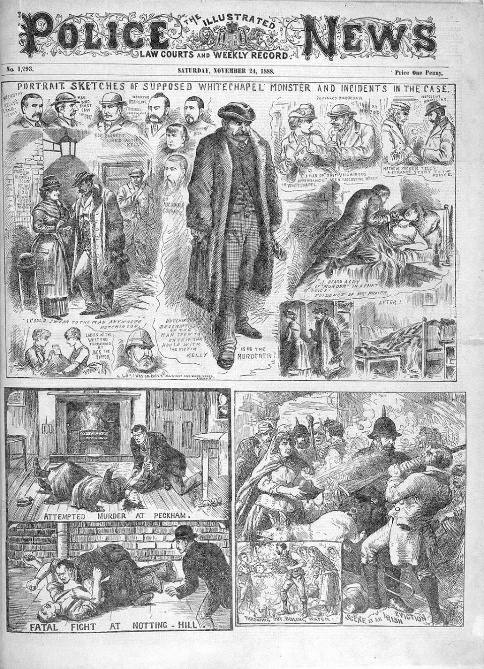 The Illustrated Police News del 24 de noviembre de 1888 con información sobre la identidad de Jack El Destripador (Imagen: Wikimedia Commons)