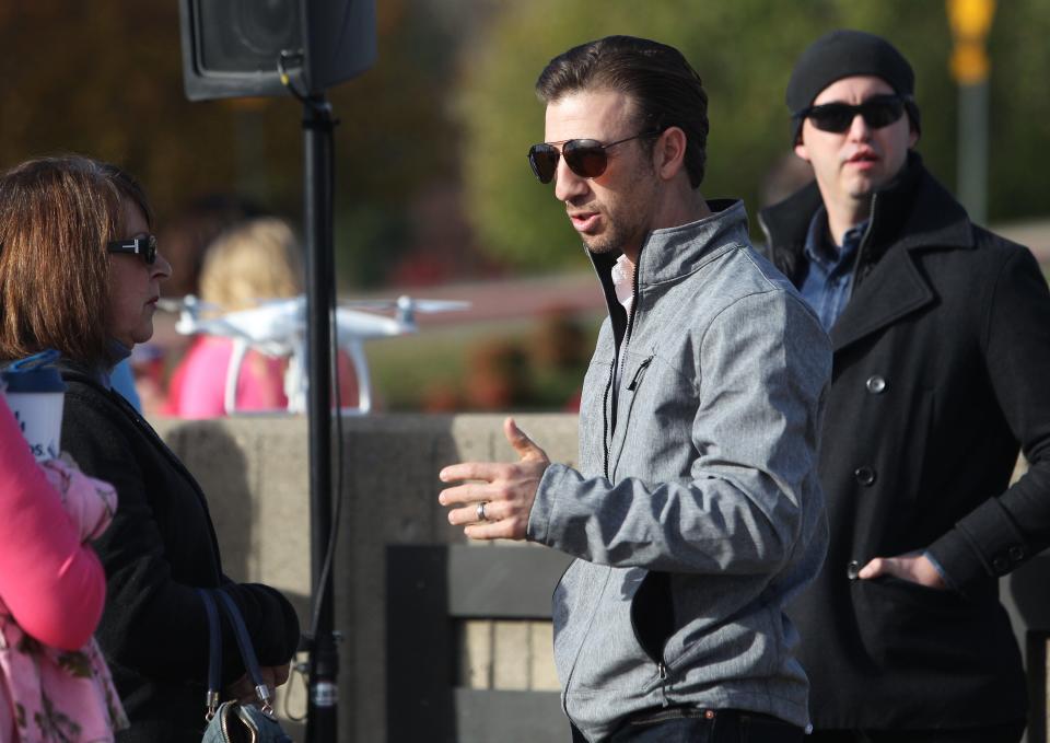 Cameron Gamble spoke during a group photograph in early December 2016 at the Redding Civic Center for Sherri Papini.