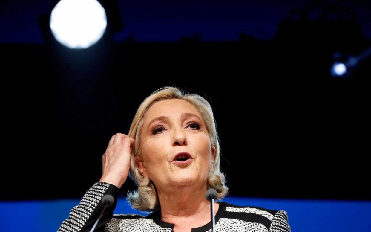 French far-Right leader Marine Le Pen was stripped of her parliamentary immunity and then charged in March with “distributing violent images”  - AP