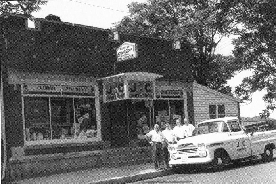 The J. C. Lumber Co. is shown when it occupied 320 S. Locust St. in 1961. Photo from A Pictorial History published by the Lancaster Eagle-Gazette.