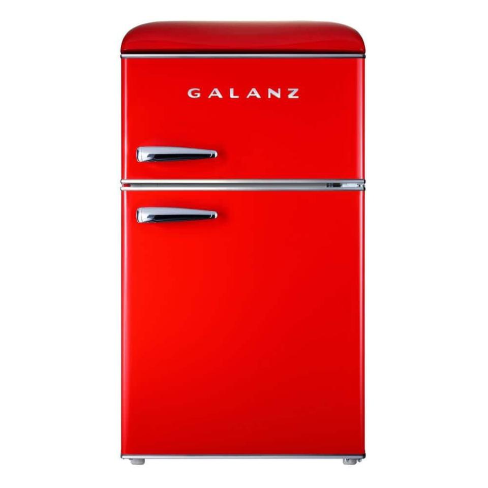 Red Retro Mini Fridge