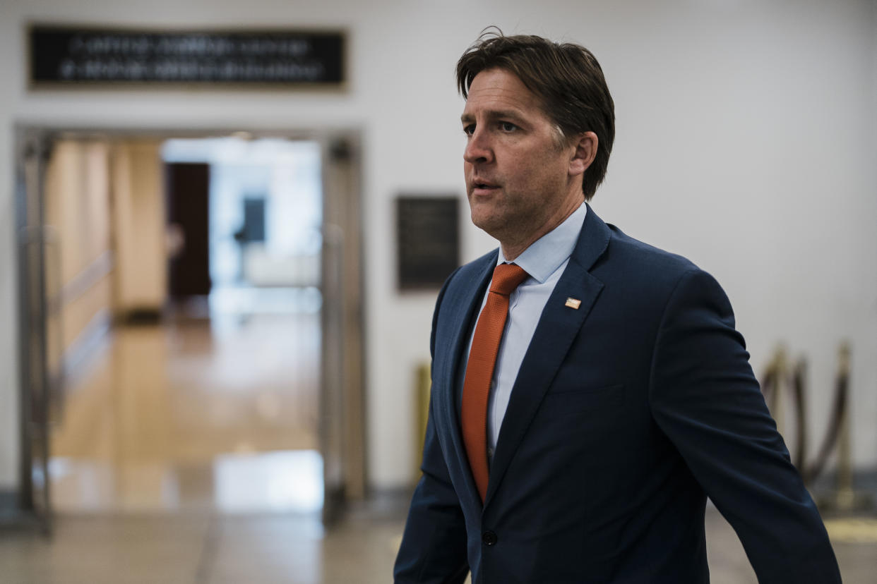 Sen. Ben Sasse wearing an expression of concern and determination.