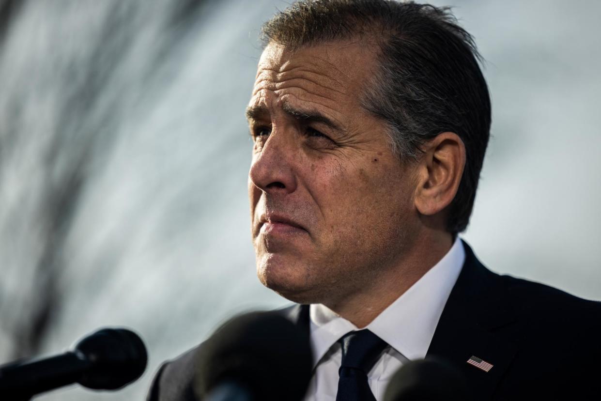 <span>‘I have something much bigger than even myself at stake. We are in the middle of a fight for the future of democracy,’ Hunter Biden said.</span><span>Photograph: Tierney L Cross/Bloomberg via Getty Images</span>