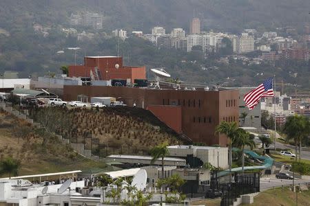 A view shows the U.S. embassy building in Caracas March 4, 2015. REUTERS/Carlos Garcia Rawlins