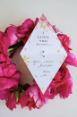 <p>Shape faux blooms into a bracelet with floral wire and tape, then attach this cute Mother's Day card for added sentiment. <br></p><p><em><a href="https://lovelyindeed.com/mothers-day-card-printable/" rel="nofollow noopener" target="_blank" data-ylk="slk:Get the tutorial at Lovely Indeed »;elm:context_link;itc:0;sec:content-canvas" class="link ">Get the tutorial at Lovely Indeed »</a></em> </p>
