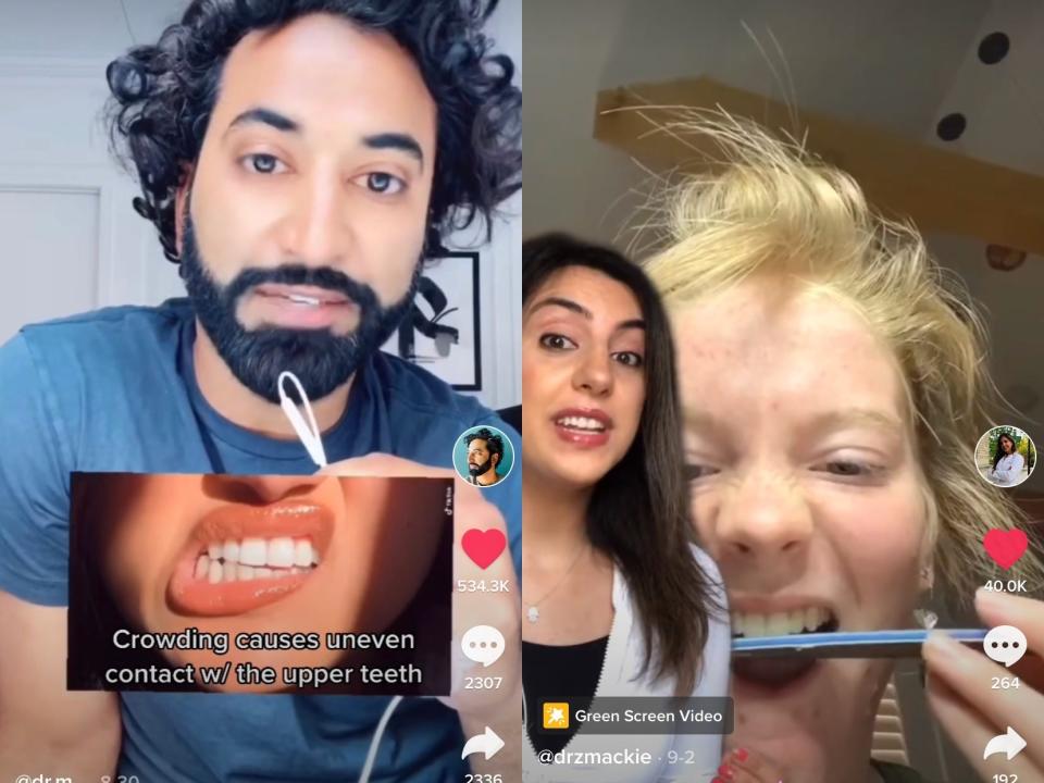 Dentists reacting to teeth grinding