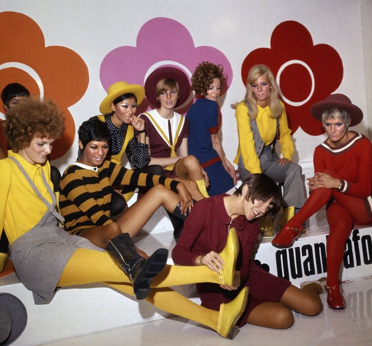 <span class="caption">Mary Quant and models at the Quant Afoot footwear collection launch, 1967.</span> <span class="attribution"><span class="source">Picture courtesy of V&A</span></span>