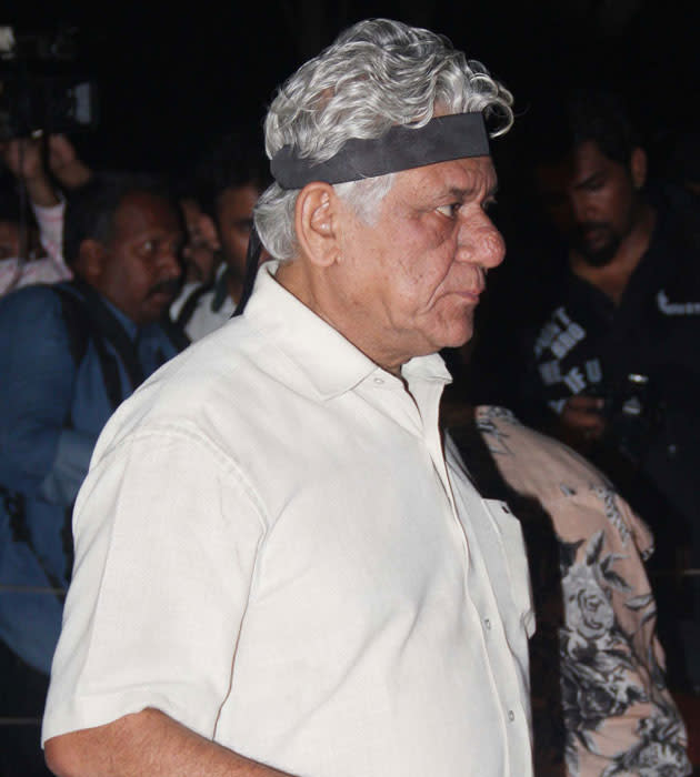 Actors like Om Puri took part in the protest