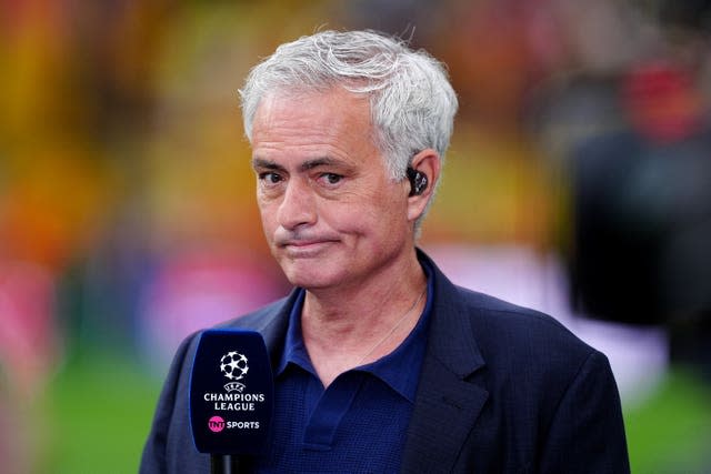 Jose Mourinho working as a pundit during last season's Champions League final between Borussia Dortmund and Real Madrid