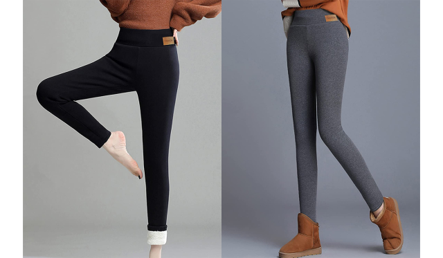 These popular sherpa-lined sweatpants from  are a 'winter