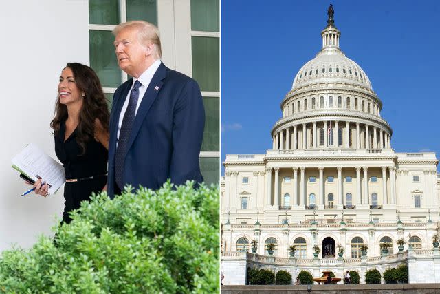 <p>OFFICIAL WHITE HOUSE PHOTOGRAPH ARCHIVES; Stefan Zaklin/Getty</p> Alyssa Farah Griffin and Donald Trump; the U.S. Capitol