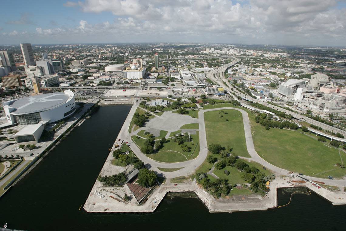 A view of Bicentennial Park looking west in 2004.