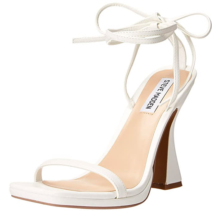 Steve Madden White Block Heel