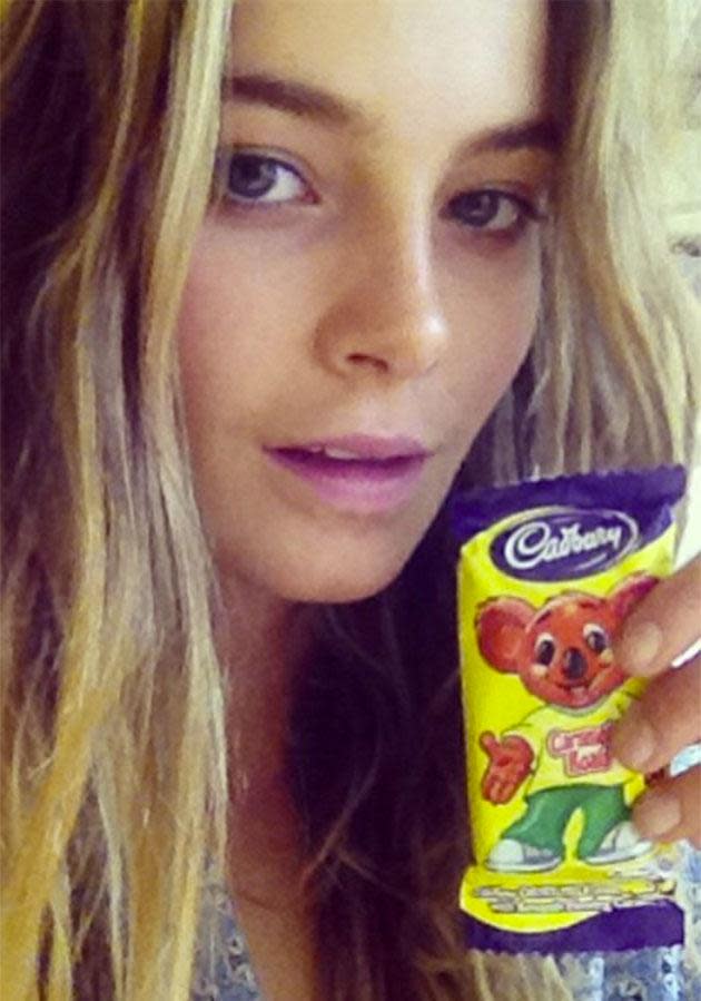 <p>The 23-year-old may have travelled all over the world, tasting some of the best cuisines but she's admitted that there's nothing better than coming back home to Australia and sitting down with a Caramello Koala bar. She's a girl after our own hearts.</p>