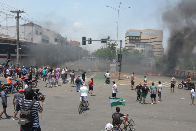 Foto del viernes de las protestas en Santa Cruz