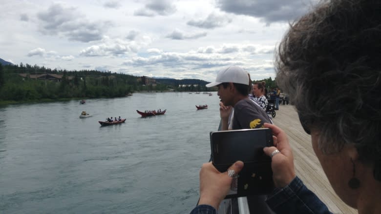 Paddling with their ancestors: Yukon First Nations hit the ocean in traditional canoe