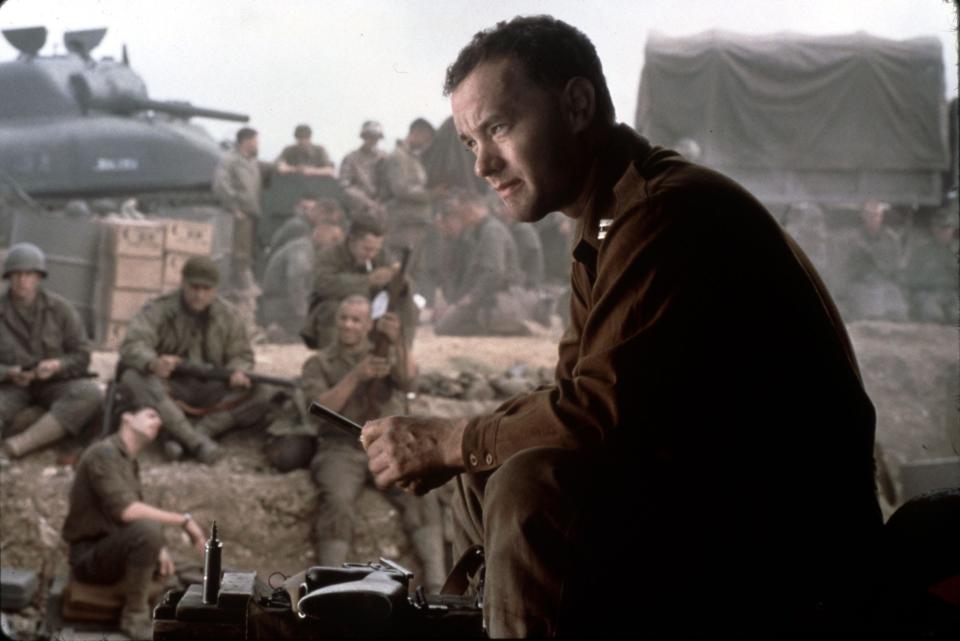 Tom Hanks leads the troops in Steven Spielberg's World War II classic "Saving Private Ryan."